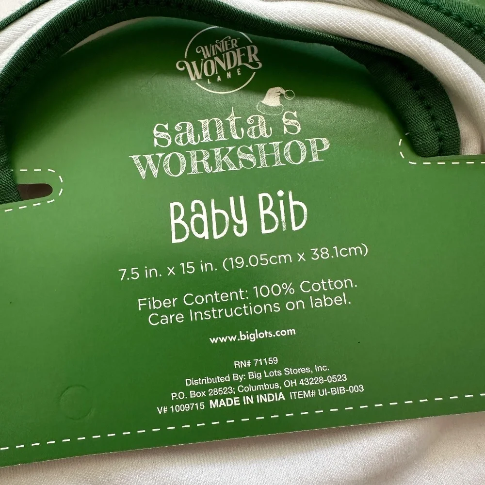 NWT Baby's First Christmas Bib